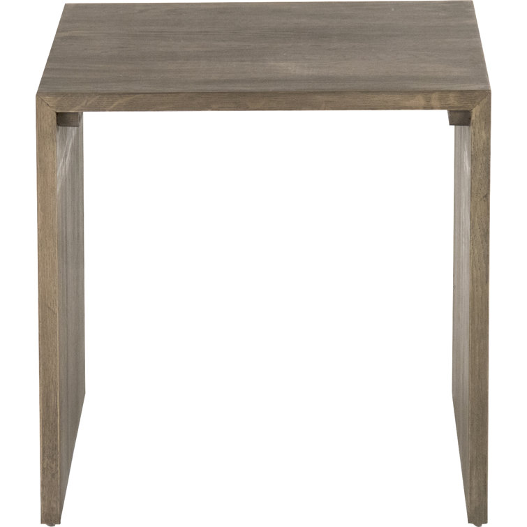 Ava Large Dry Finish Recycled Oak and Metal End Table