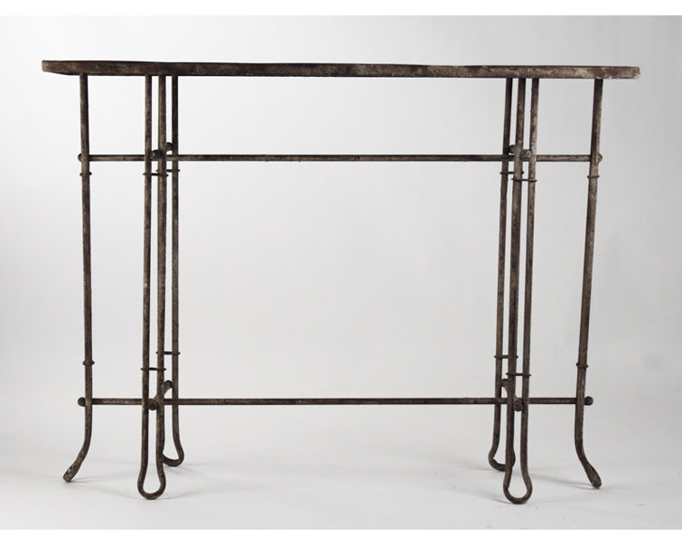 Rustic Nathaniel 43'' Rectangular Metal & Wood Console Table