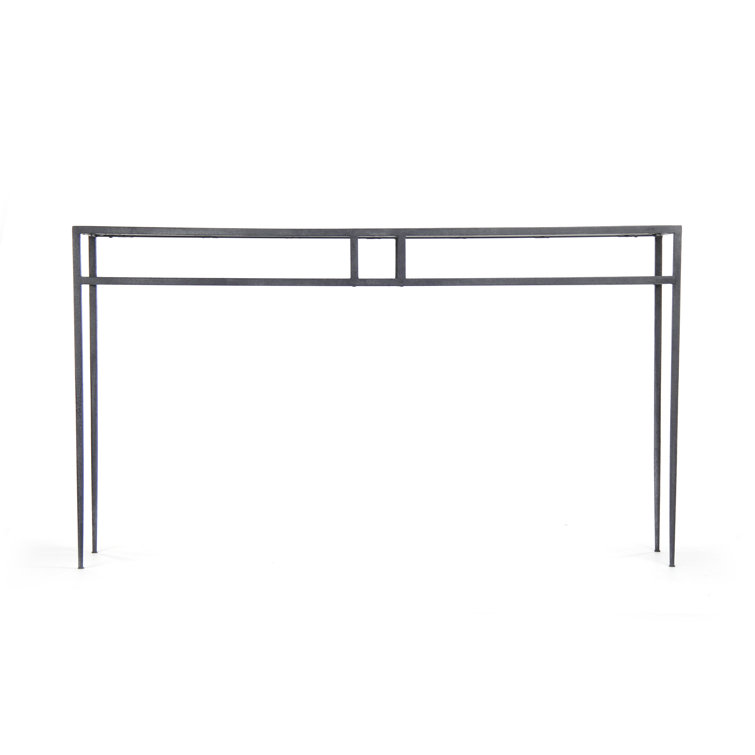 Balzac 63'' Weathered Oak Console Table with Metal Accents