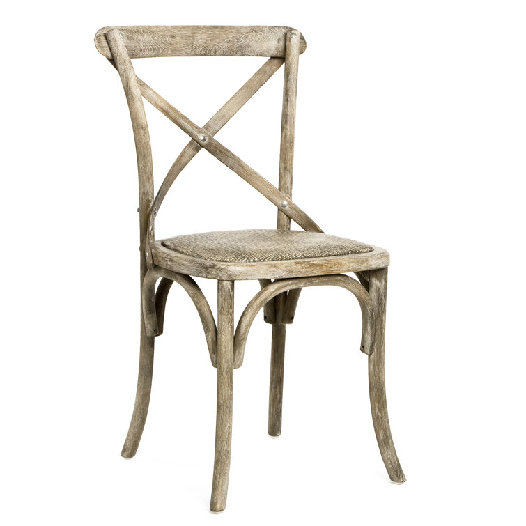 Limed Grey Oak Cross Back Side Chair
