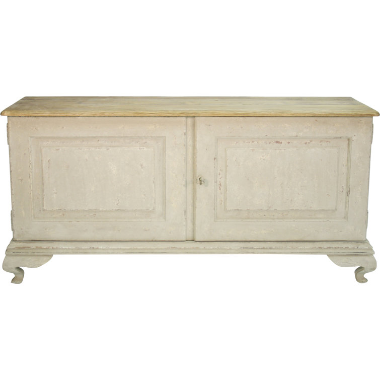 Hudson 63'' Distressed Taupe Solid Wood Sideboard