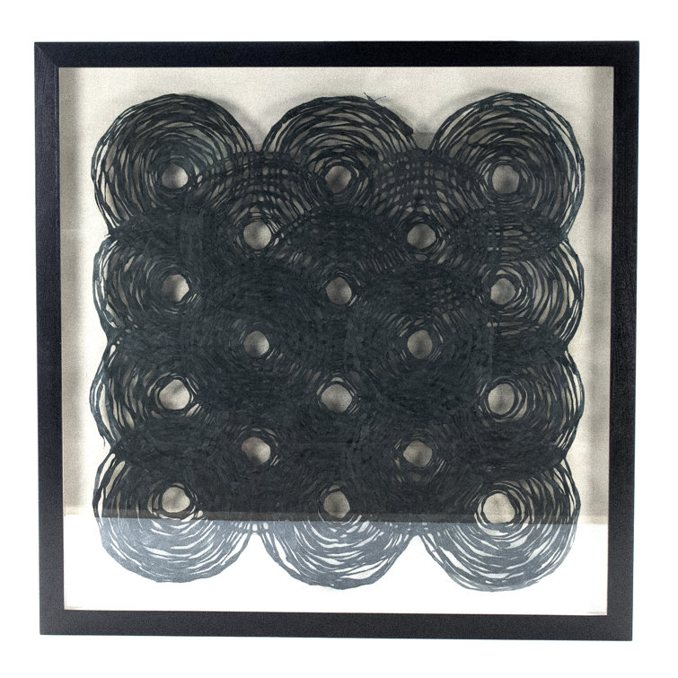 Black Framed Abstract Spiral Paper Art