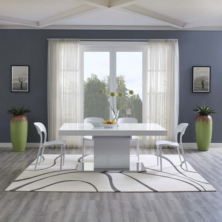 Ivory and Charcoal Abstract Swirl 5' x 8' Synthetic Area Rug
