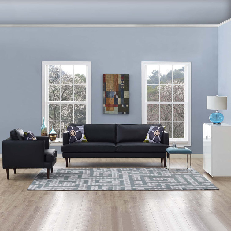 Nahia 5x8 Ivory and Blue Geometric Area Rug