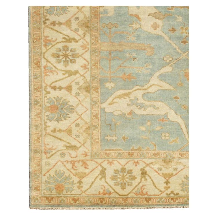 Ivory Oriental Elegance 6' x 9' Hand-Knotted Wool Area Rug