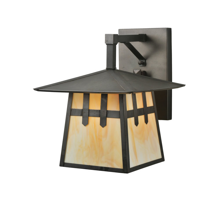 Bronze Mission Stickley 1-Light 14" Outdoor Wall Sconce