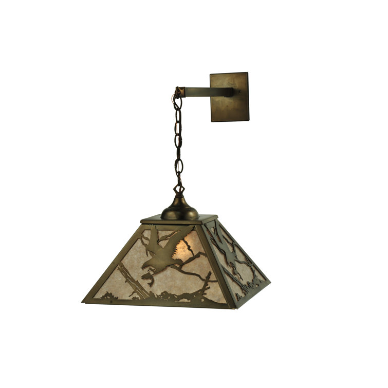 Eagle Crest Rustic Silver 1-Light Wall Sconce