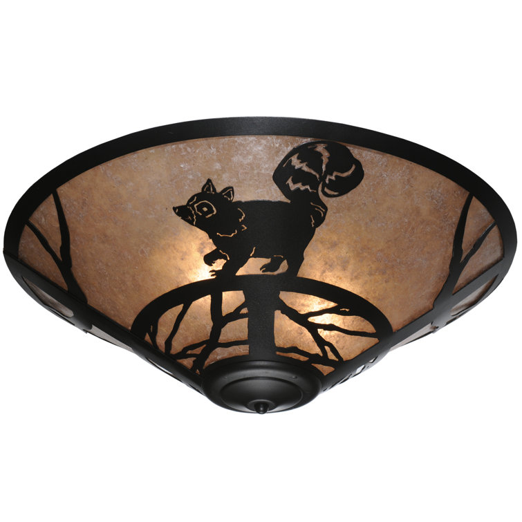 Eco-Friendly 3-Light Glass Globe Flush Mount with LED Bulbs