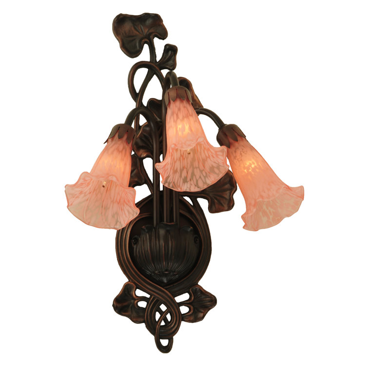 Lilypad Enchantment 3-Light Bronze & Black Wall Sconce