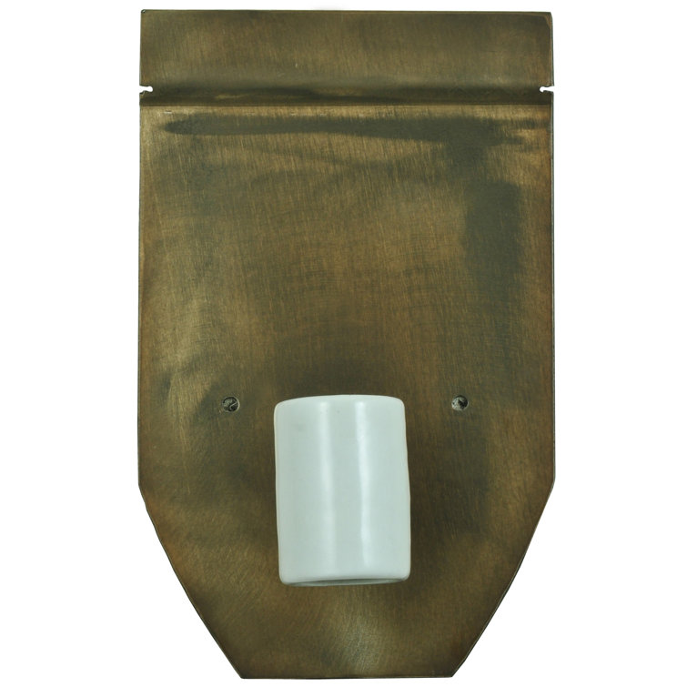 Rustic Americana Dual-Light Brass & Bronze Sconce with Mica Shield