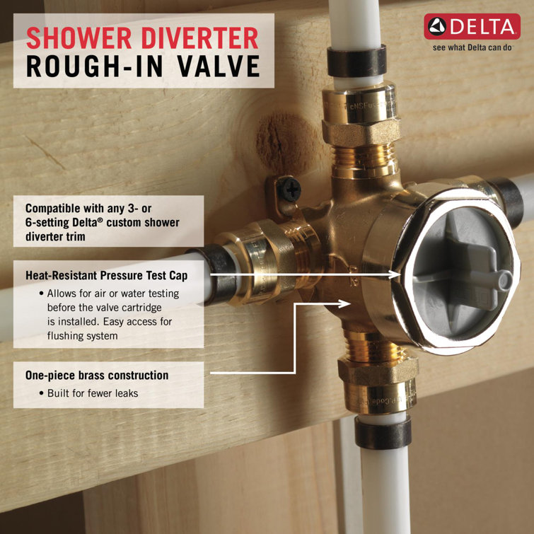 Delta Brass 3- and 6-Setting Diverter Rough-In Kit