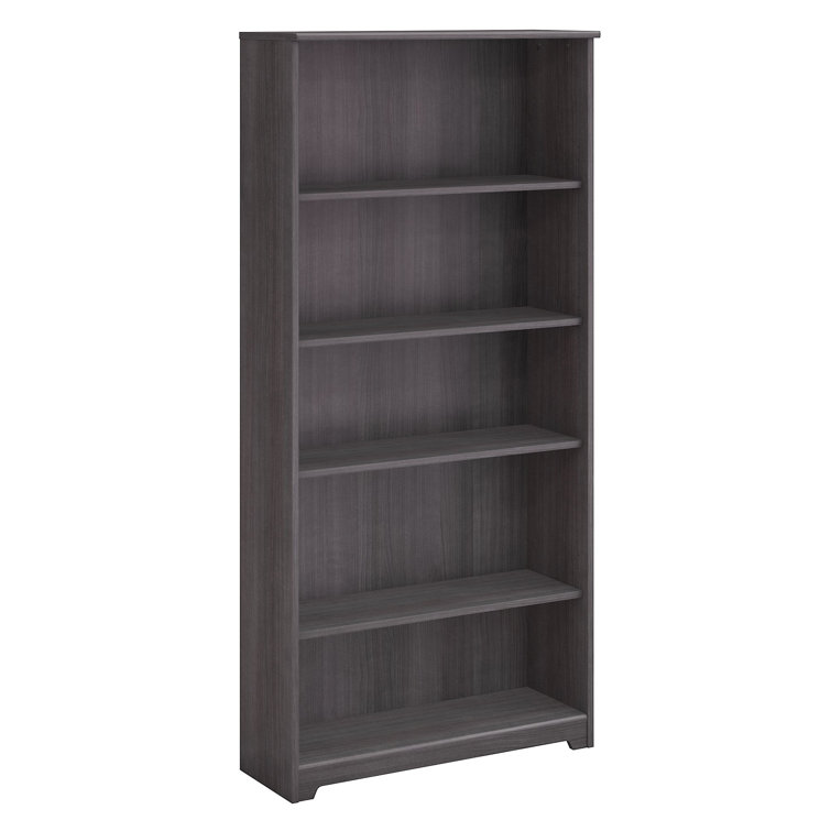 Cabot Traditional Heather Gray 5-Shelf Adjustable Bookcase
