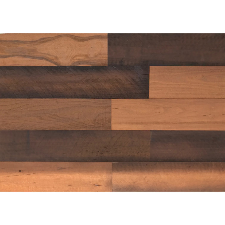 Distressed Antique Brown Poplar Wood Wall Planks, 4 ft