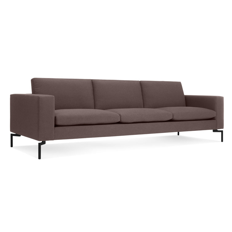 New Standard 92" Gray Fabric Sofa with Black Legs