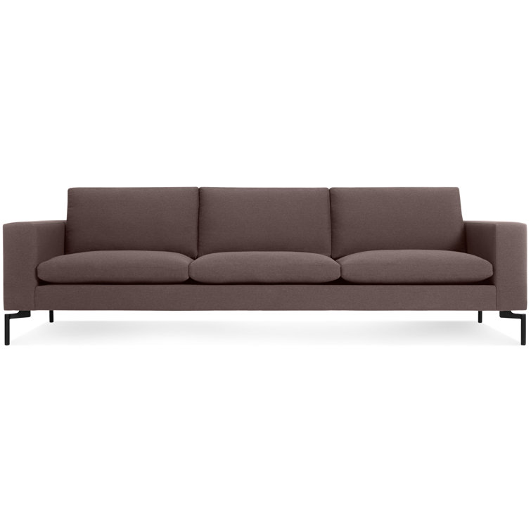 New Standard 92" Gray Fabric Sofa with Black Legs