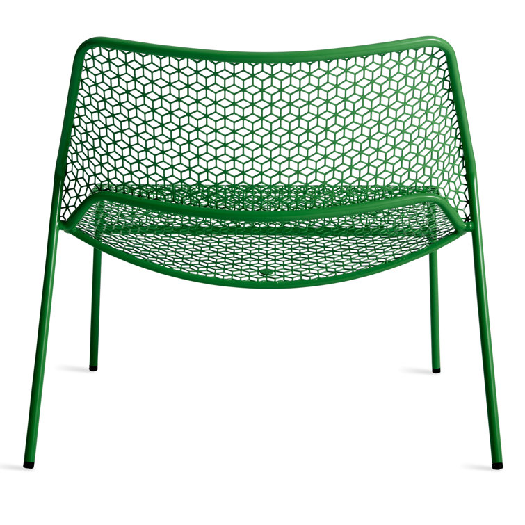 Green Geometric Metal Indoor/Outdoor Lounge Chair