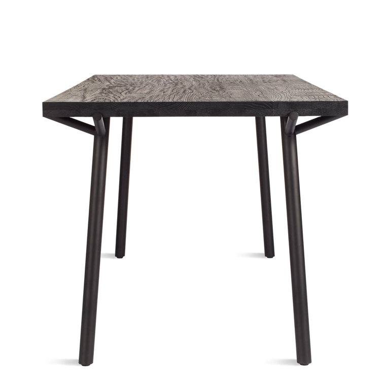 Branch Black Oak 91" Rectangular Dining Table with Steel Legs