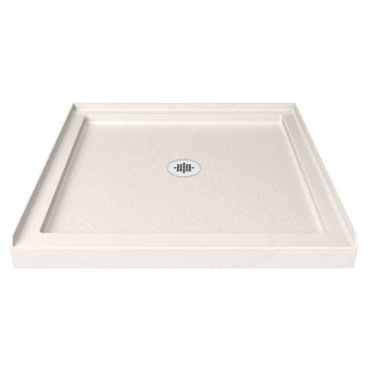 Lumen 36" Chrome and Biscuit Semi-Frameless Shower Kit