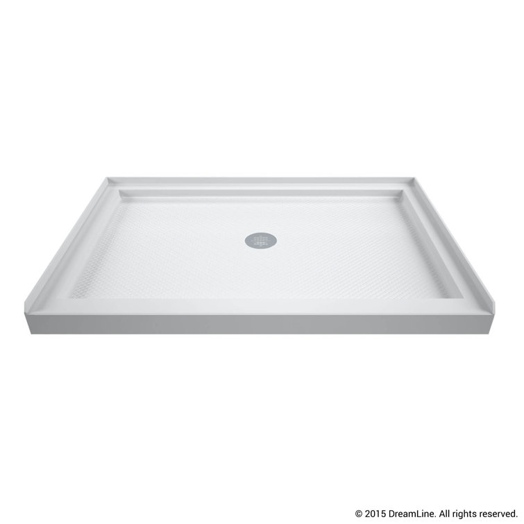 Flex 48" Chrome Semi-Frameless Pivot Shower Kit with Clear Glass