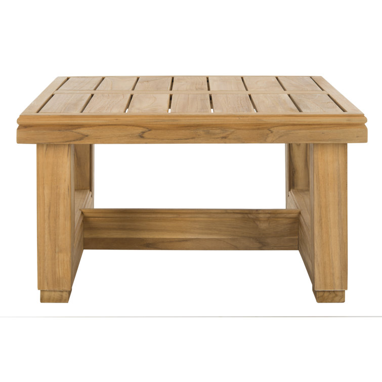 Contemporary Brazilian Teak 24" Square Outdoor End Table