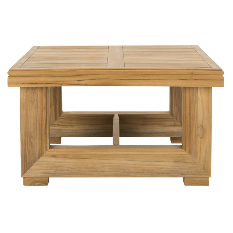 Contemporary Brazilian Teak 24" Square Outdoor End Table
