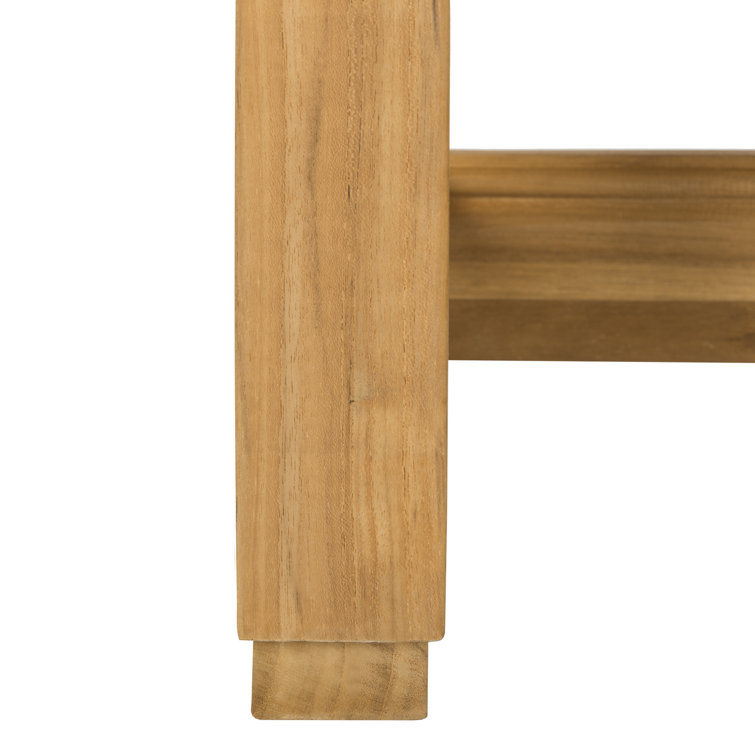 Contemporary Brazilian Teak 24" Square Outdoor End Table