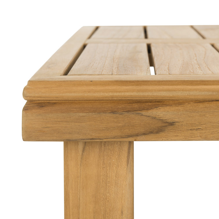 Contemporary Brazilian Teak 24" Square Outdoor End Table