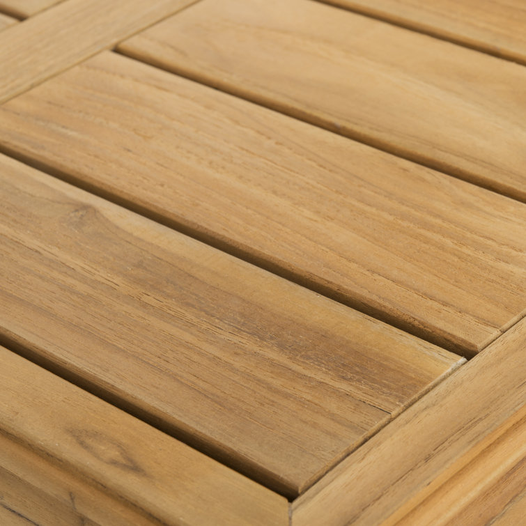 Contemporary Brazilian Teak 24" Square Outdoor End Table
