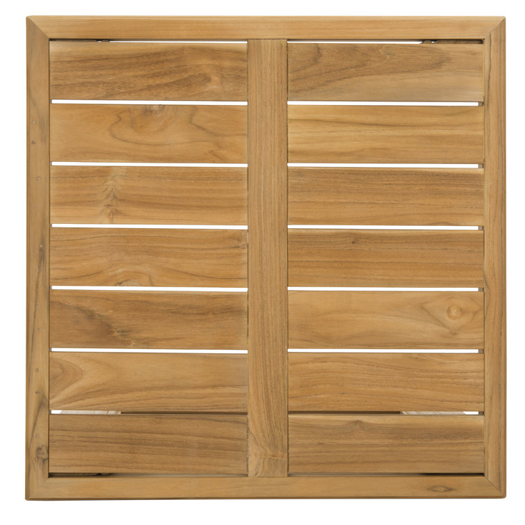Contemporary Brazilian Teak 24" Square Outdoor End Table