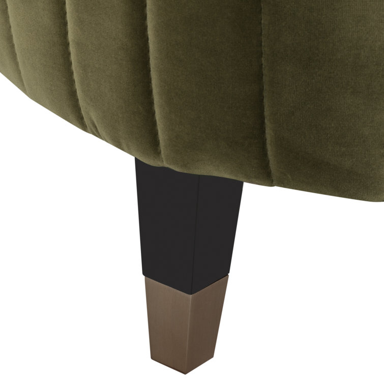 Giotto Dark Olive Green Velvet Split Back Sofa