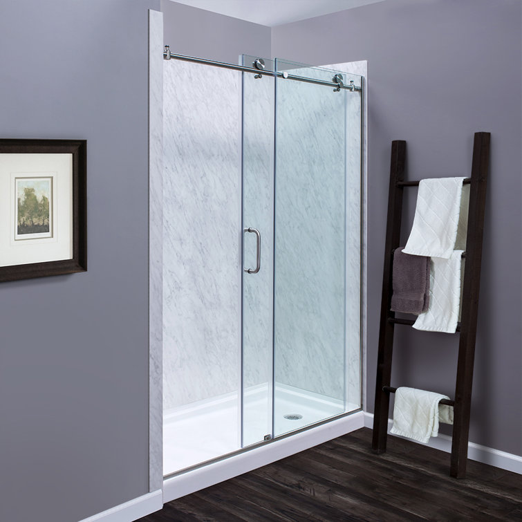 Marina 60" x 76" Brushed Nickel Semi-Frameless Sliding Shower Door
