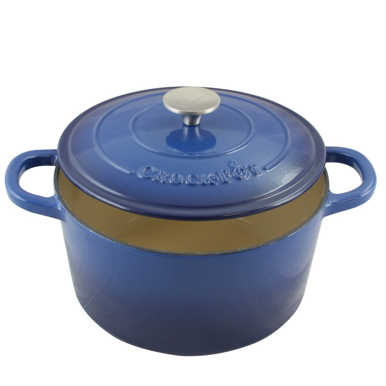 Sapphire Blue 10.6'' Enameled Cast Iron Dutch Oven
