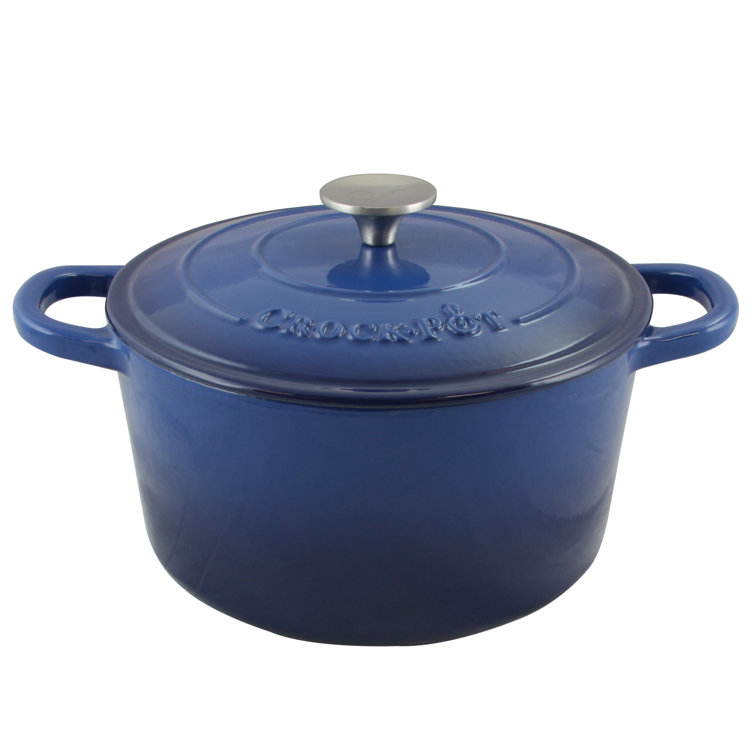 Sapphire Blue 10.6'' Enameled Cast Iron Dutch Oven