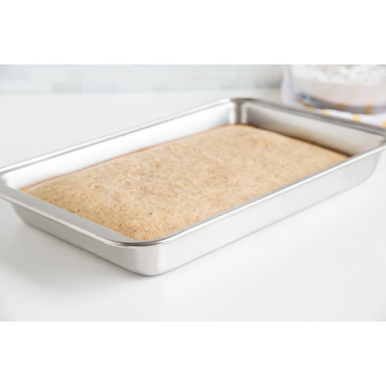 Deluxe Rectangular Stainless Steel 11"x7" All-Purpose Baking Pan