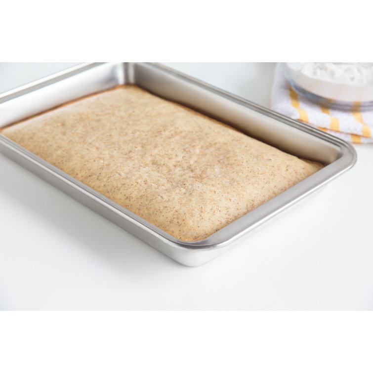 Deluxe Rectangular Stainless Steel 11"x7" All-Purpose Baking Pan
