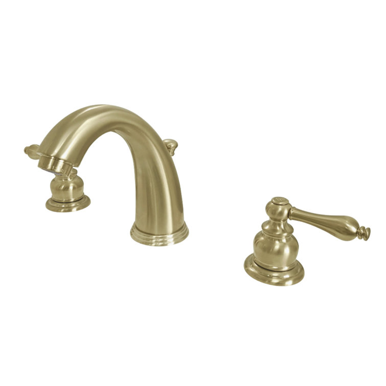 Victorian Elegance 8" Brushed Brass Widespread Bathroom Faucet