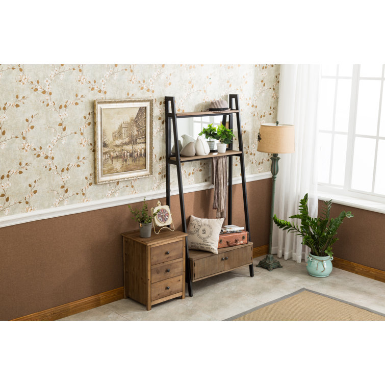 Carlton Mid-Century Natural Fir Hall Tree with Storage