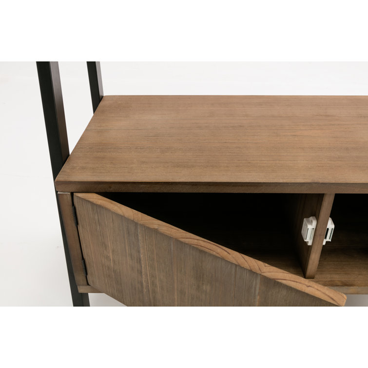 Carlton Mid-Century Natural Fir Hall Tree with Storage