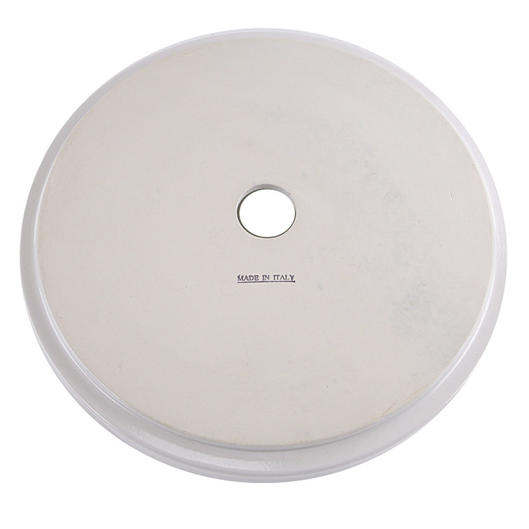 16'' White Fireclay Round Vessel Bathroom Sink