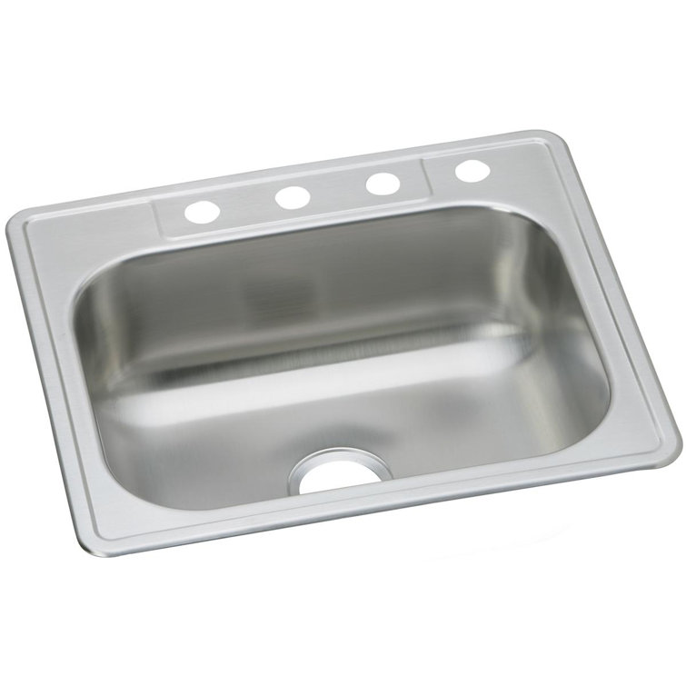 Elite Satin Stainless Steel Single Bowl Drop-In Kitchen Sink