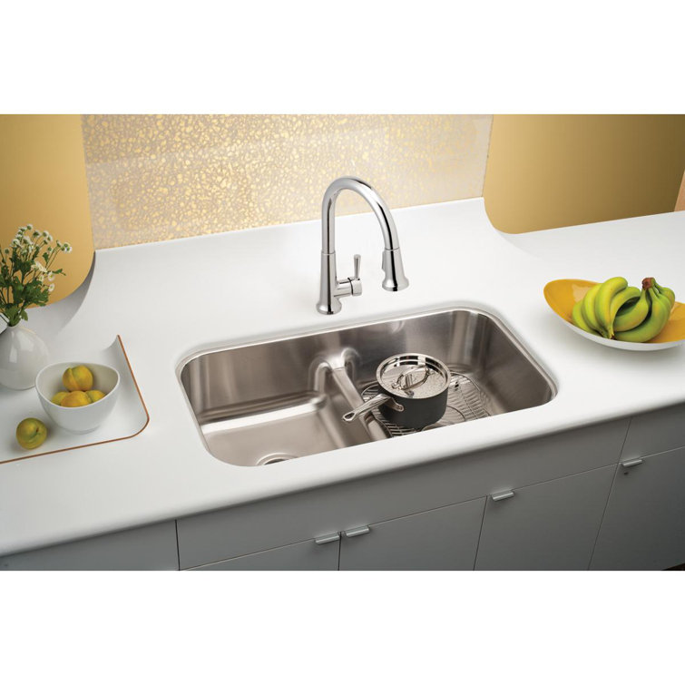 Lustrous Satin Stainless Steel Double Basin Undermount Sink