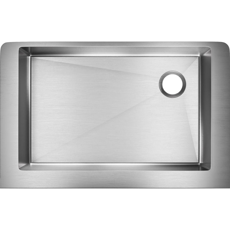 Crosstown 36" Satin Stainless Steel Farmhouse Kitchen Sink