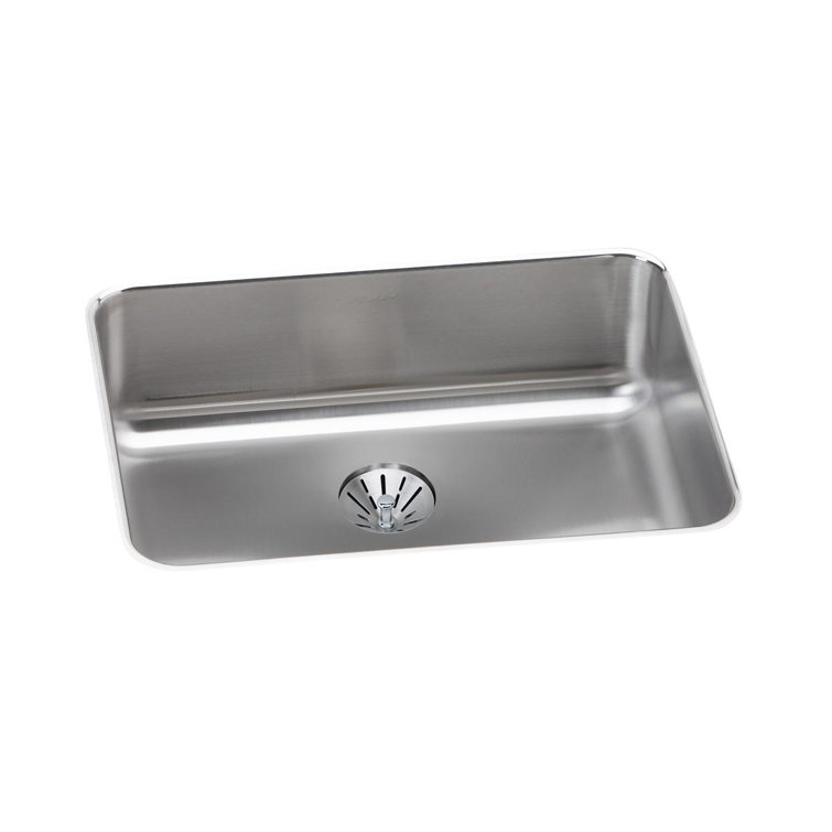 Elkay Lustertone Stainless Steel Undermount Kitchen Sink with Perfect Drain