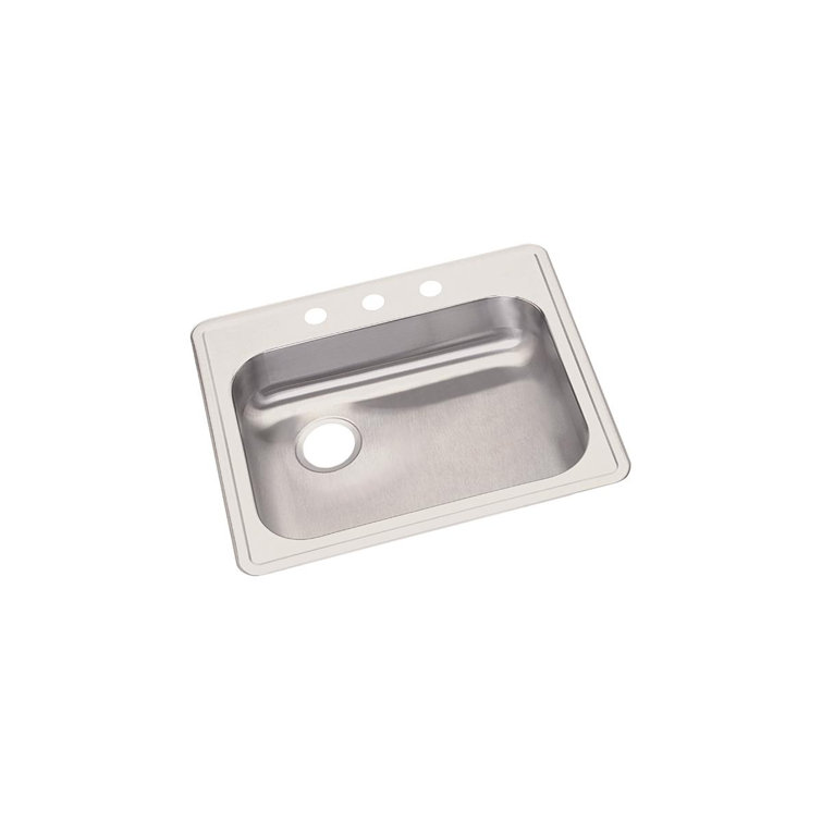 Dayton 25" Stainless Steel Single Bowl Drop-in Sink