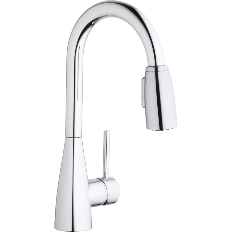 Chrome Single Lever Pull-Down Spray Bar Faucet