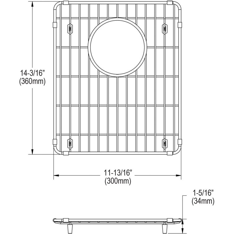 14'' x 11'' Stainless Steel Sink Grid