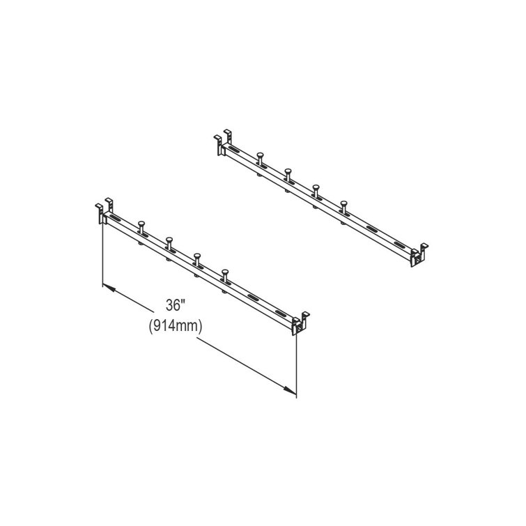 36" Stainless Steel Undermount Sink Support Kit