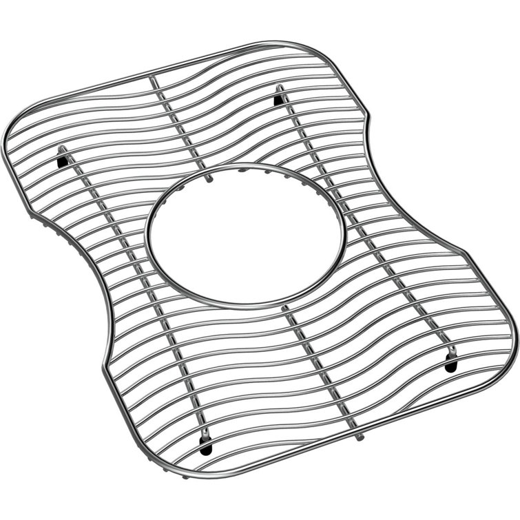 Stainless Steel 14" x 10" Sink Grid with Center Drain Opening