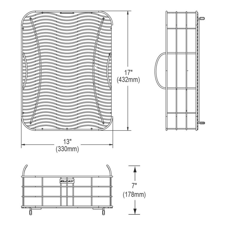 Stainless Steel Rinsing Basket with Utensil Cup