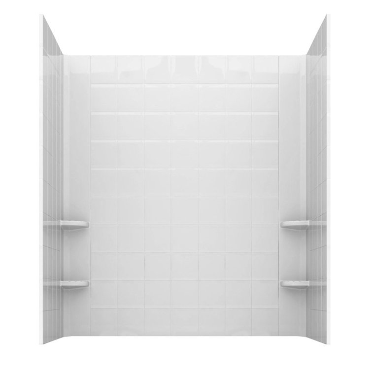 HandiTub 60'' x 30'' White Fiberglass Walk-In Bathtub with Faucet